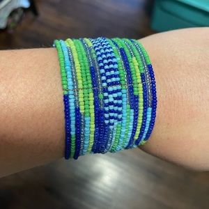 Snap on beaded bracelet